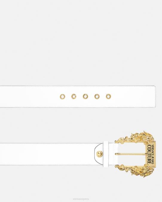 Versace accesorios mujer cinturón ancho de alta costura1 6BPV2324 blanco