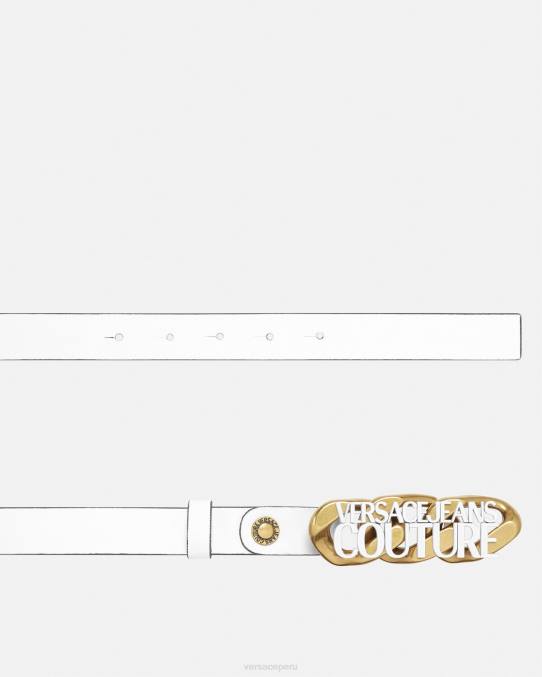 Versace accesorios mujer cinturón con cadena y logo 6BPV2329 blanco