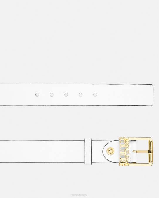 Versace accesorios mujer cinturón con logo 6BPV2332 blanco