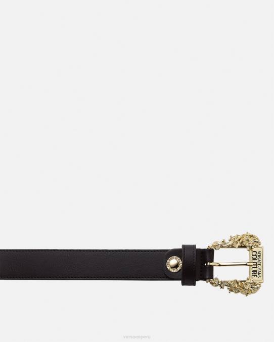 Versace accesorios mujer cinturón de cuero couture1 6BPV2342 negro