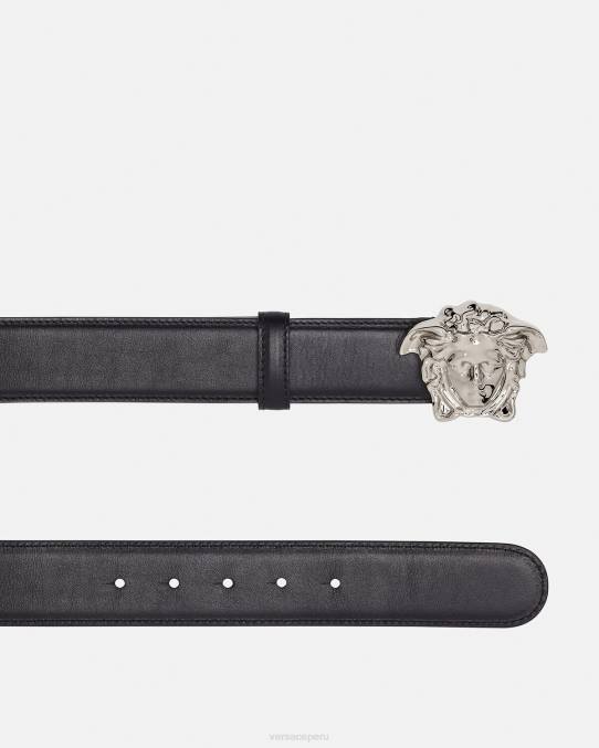 Versace accesorios mujer cinturón de piel de medusa 6BPV526 negro