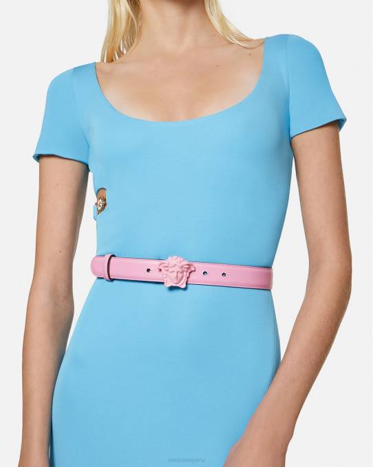 Versace accesorios mujer cinturón de piel de medusa 6BPV527 rosa