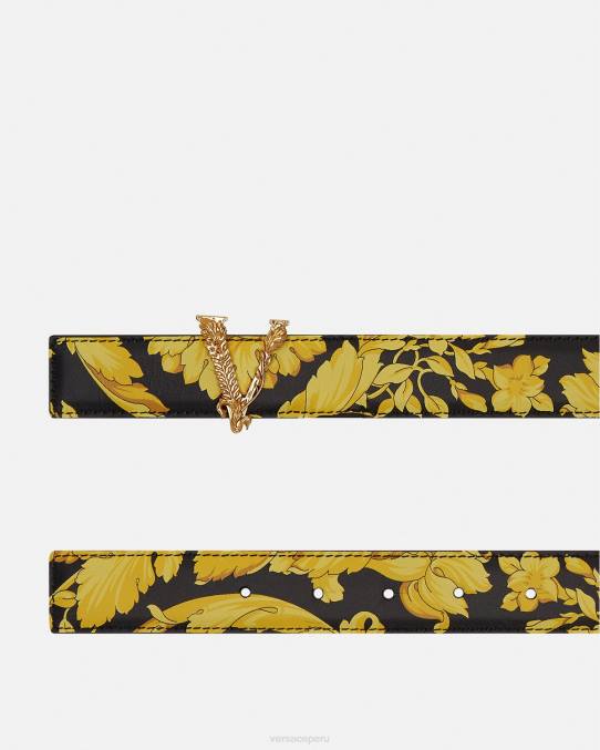 Versace accesorios mujer cinturón virtus barroco de piel 6BPV554 imprimir