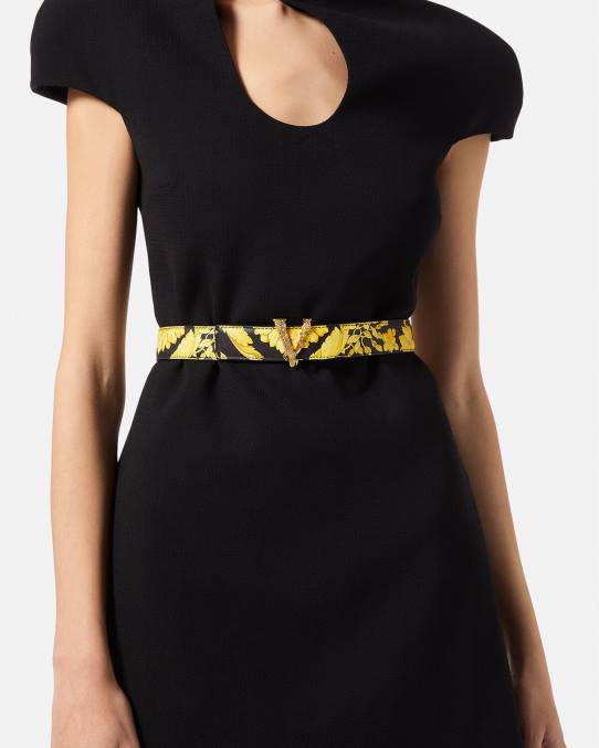 Versace accesorios mujer cinturón virtus barroco de piel 6BPV554 imprimir