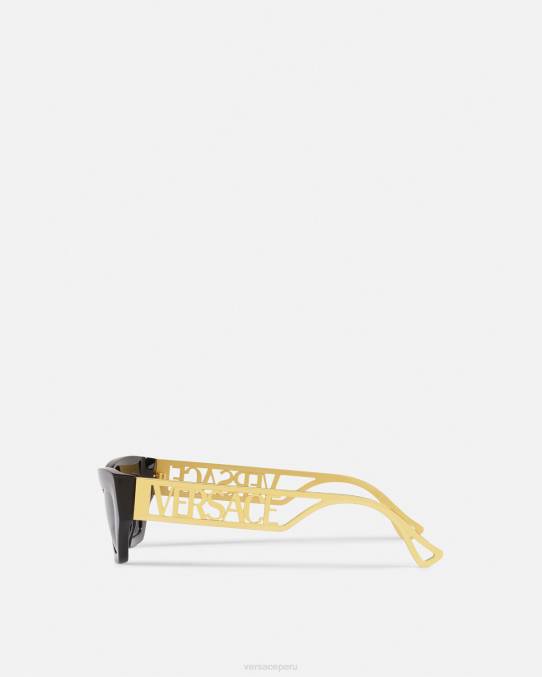 Versace accesorios mujer Gafas de sol estilo ojos de gato con logo vintage de los años 90 6BPV615 oro negro