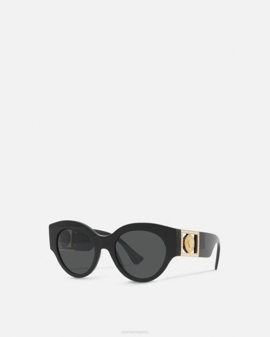 Versace accesorios mujer gafas de sol brillantes con cristales de medusa 6BPV627 negro