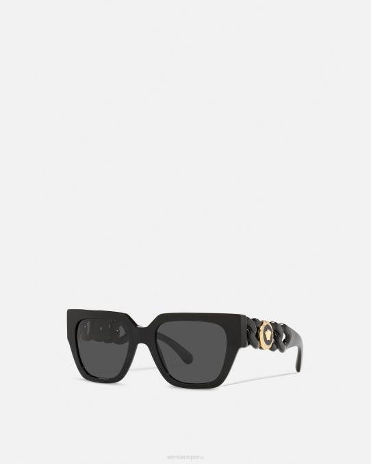 Versace accesorios mujer gafas de sol con cadena de medusa 6BPV661 negro