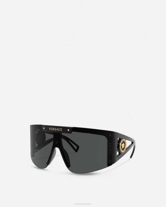 Versace accesorios mujer gafas de sol con escudo y icono de medusa 6BPV670 negro