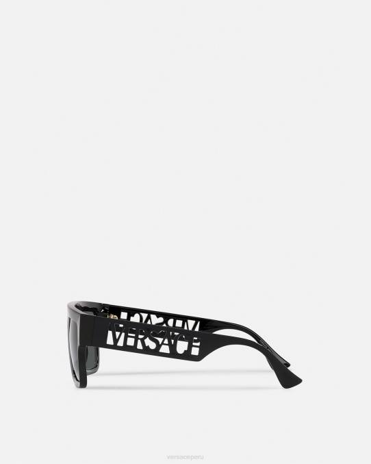 Versace accesorios mujer gafas de sol con logo vintage de los 90 6BPV618 negro