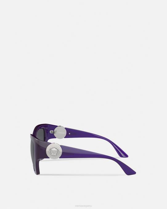 Versace accesorios mujer gafas de sol cuadradas con medusa 6BPV585 púrpura