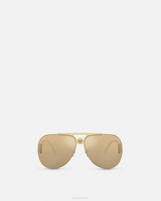 Versace accesorios mujer gafas de sol estilo piloto medusa biggie 6BPV595 oro