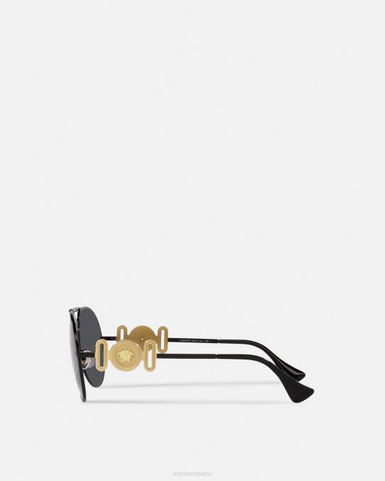 Versace accesorios mujer gafas de sol estilo piloto medusa biggie 6BPV641 negro