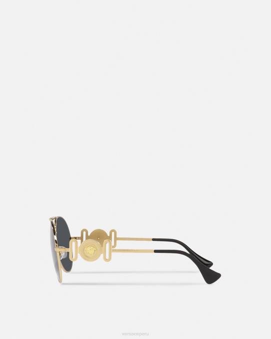 Versace accesorios mujer gafas de sol estilo piloto medusa biggie 6BPV695 oro