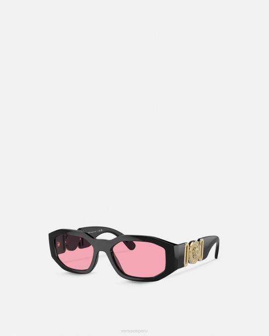Versace accesorios mujer gafas de sol medusa biggie 6BPV590 negro y rosa