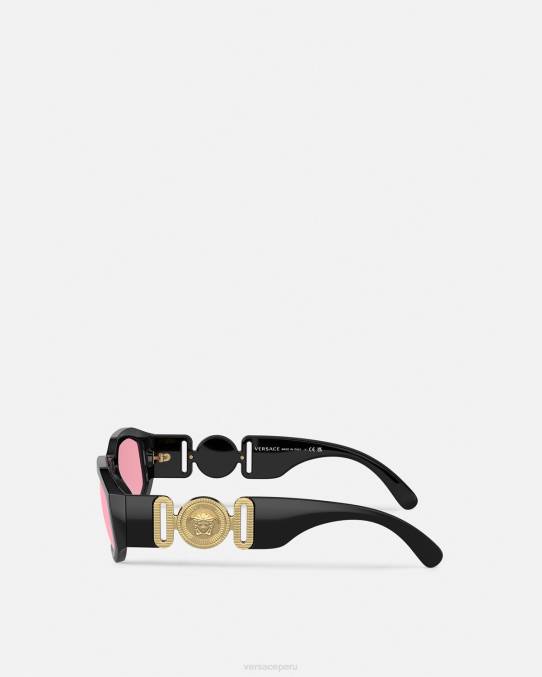 Versace accesorios mujer gafas de sol medusa biggie 6BPV590 negro y rosa
