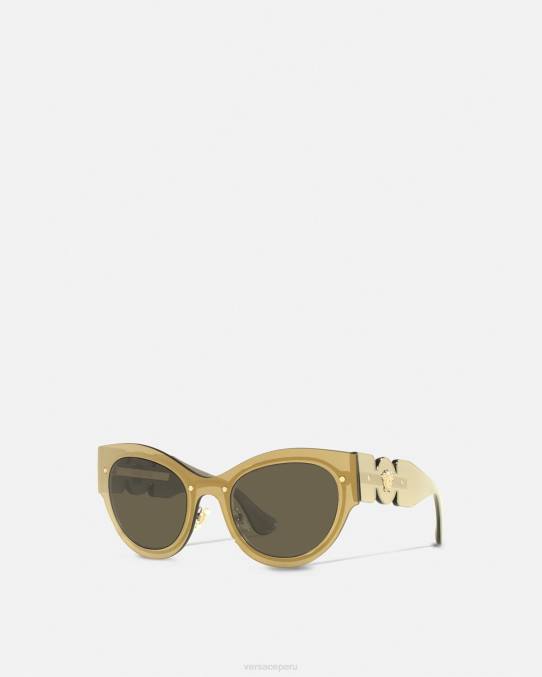 Versace accesorios mujer gafas de sol tipo ojo de gato con Medusa Biggie 6BPV702 oro