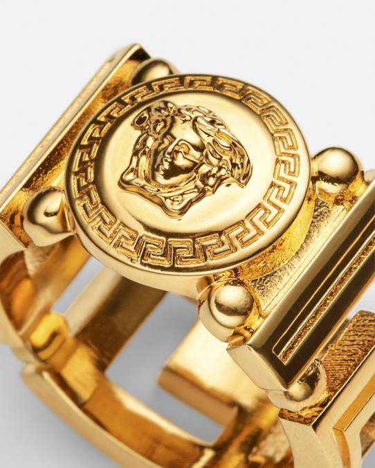 Versace accesorios mujer anillo con medusa greca 6BPV751 oro