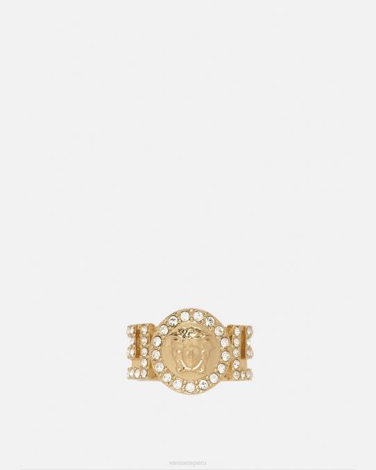 Versace accesorios mujer anillo de cristal la medusa 6BPV789 oro
