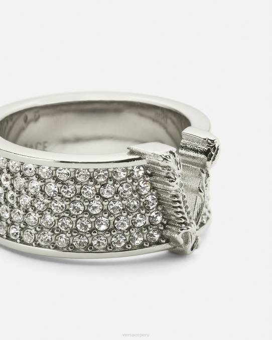 Versace accesorios mujer anillo de cristal virtuoso 6BPV857 plata