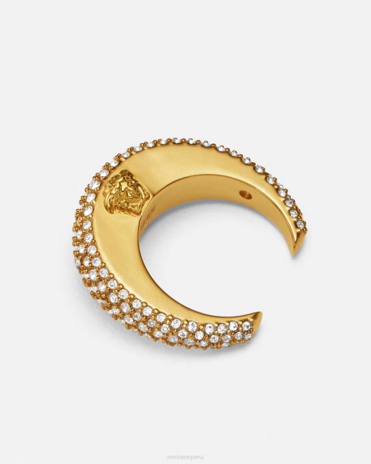 Versace accesorios mujer anillo de luna de galaxia de cristal 6BPV733 oro
