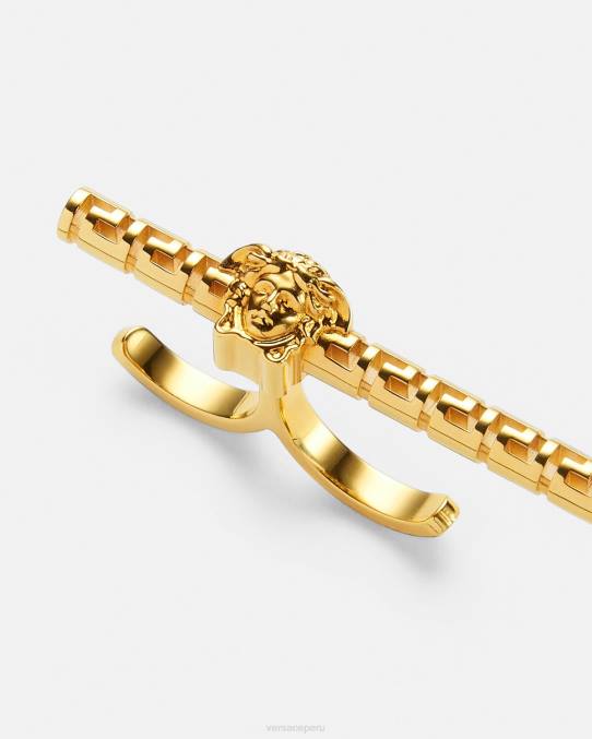 Versace accesorios mujer anillo doble greca 6BPV754 oro