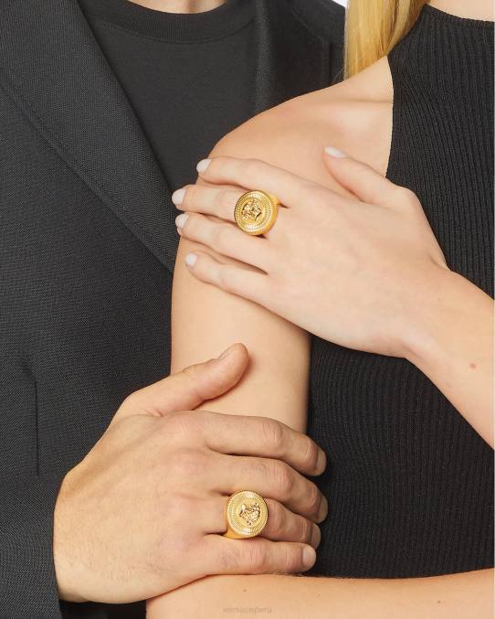 Versace accesorios mujer anillo grande con medusa 6BPV783 oro