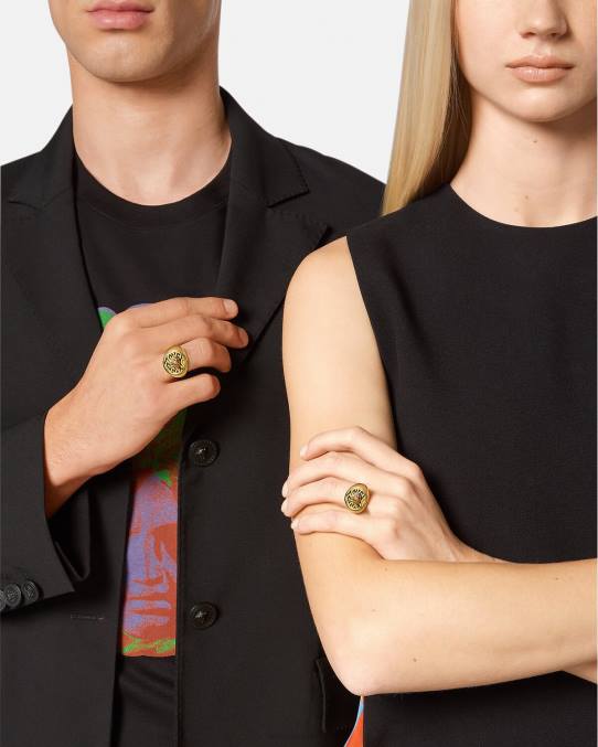 Versace accesorios mujer anillo medusa la greca 6BPV763 oro