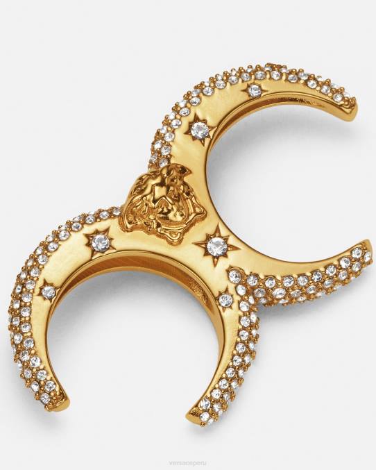 Versace accesorios mujer anillos de puño de galaxia de cristal 6BPV734 oro