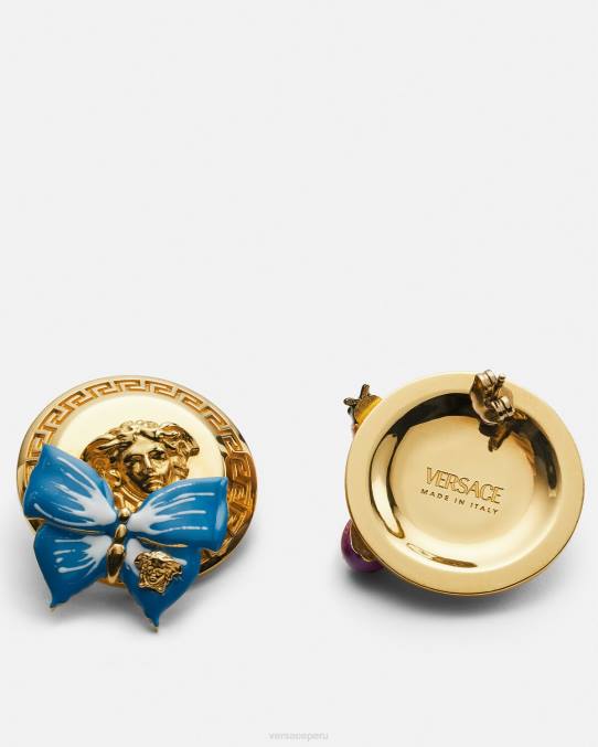 Versace accesorios mujer aretes con mariposa y medusa 6BPV717 oro