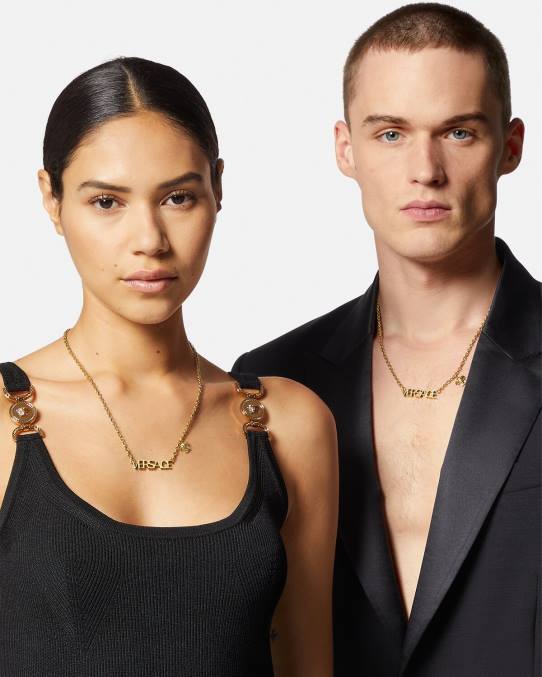 Versace accesorios mujer collar con logotipo 6BPV801 oro