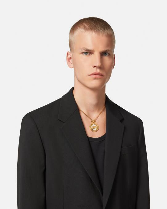 Versace accesorios mujer collar con placa de medusa 6BPV815 blanco