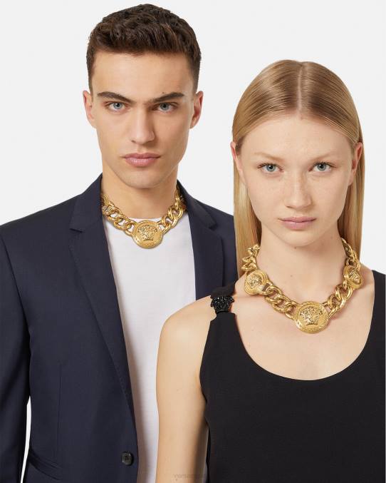 Versace accesorios mujer collar de cadena con medusa 6BPV784 oro