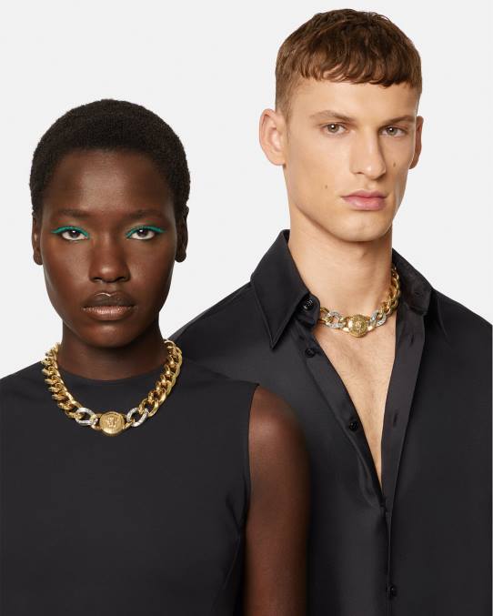 Versace accesorios mujer collar de cadena con medusa 6BPV785 oro