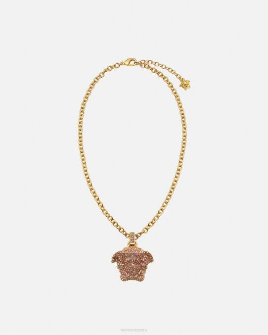 Versace accesorios mujer collar de cristal de medusa 6BPV725 oro rosado