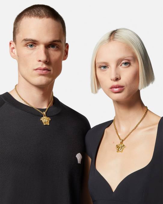 Versace accesorios mujer collar de medusa de cristal 6BPV773 oro