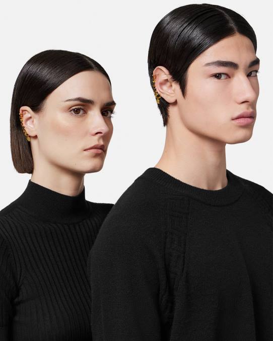 Versace accesorios mujer ear cuff con logo de medusa 6BPV802 oro