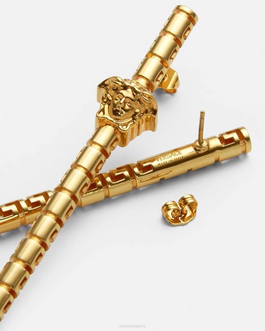 Versace accesorios mujer pendientes asimétricos con greca 6BPV750 oro