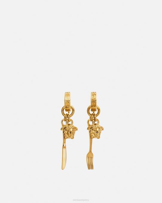 Versace accesorios mujer pendientes cubiertos de medusa 6BPV819 oro