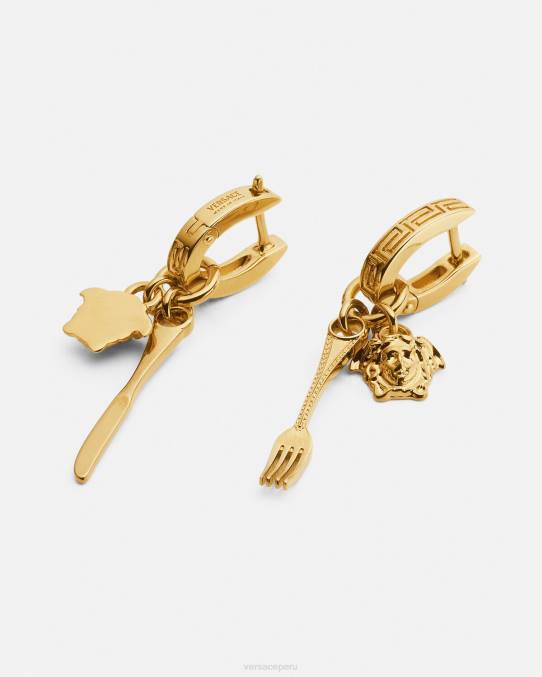 Versace accesorios mujer pendientes cubiertos de medusa 6BPV819 oro