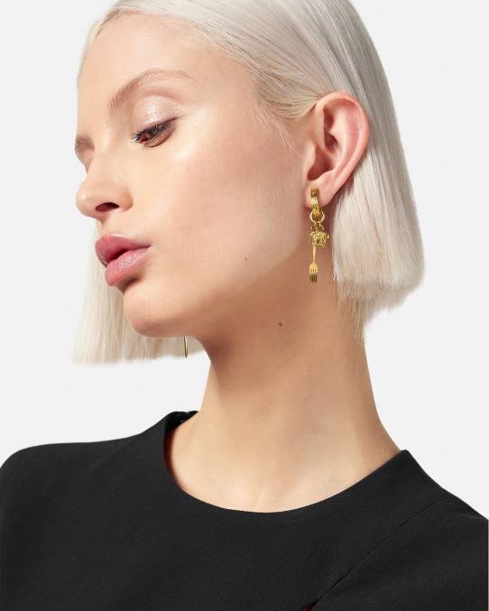 Versace accesorios mujer pendientes cubiertos de medusa 6BPV819 oro
