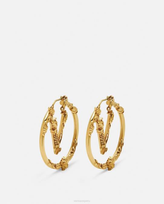 Versace accesorios mujer pendientes de aro virtus 6BPV814 oro