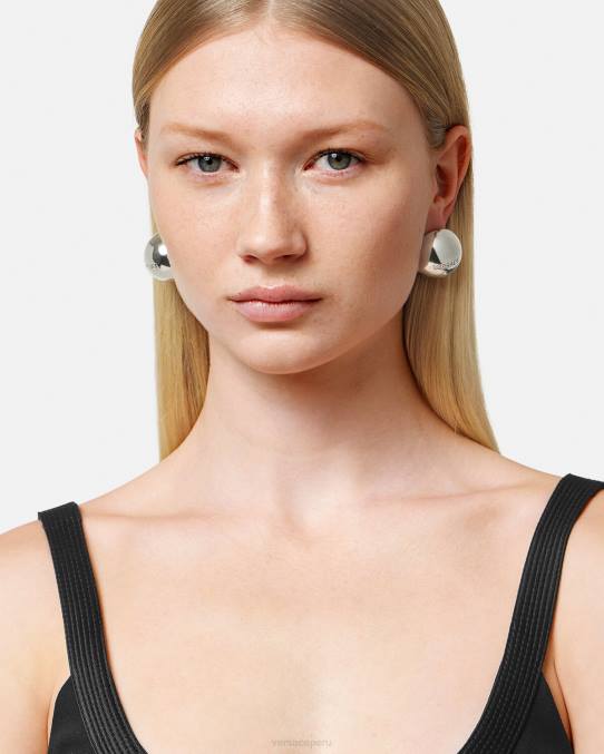 Versace accesorios mujer pendientes de azulejos de esfera 6BPV808 plata