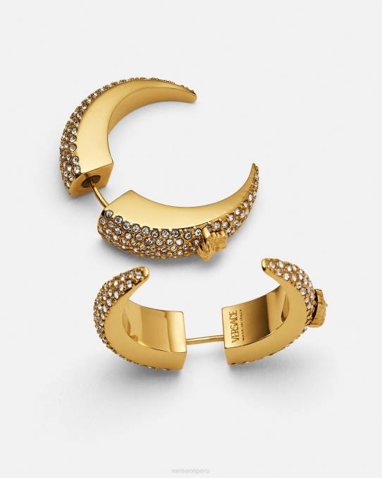 Versace accesorios mujer pendientes de luna de galaxia de cristal 6BPV731 oro