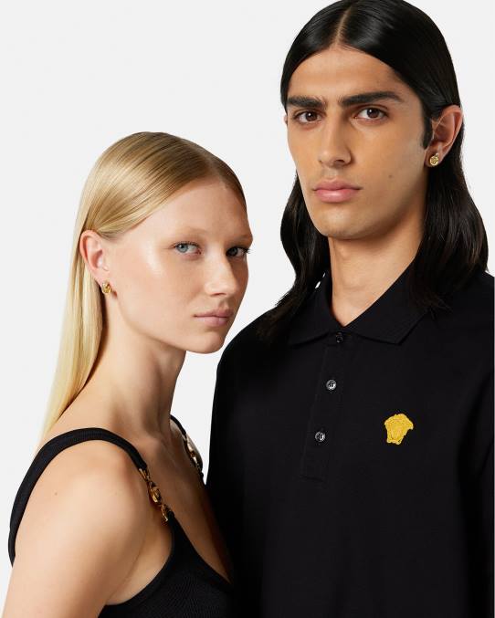 Versace accesorios mujer pendientes de medusa de cristal 6BPV778 oro