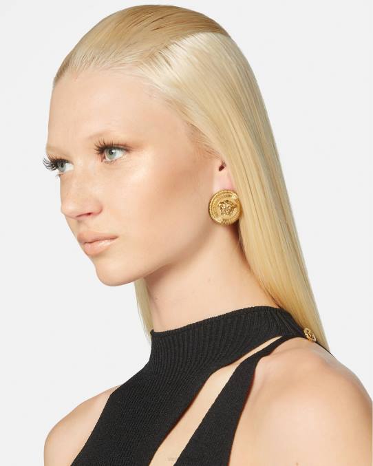Versace accesorios mujer pendientes grandes de medusa 6BPV845 oro