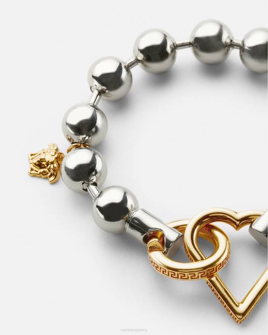 Versace accesorios mujer pulsera de cadena original 6BPV831 oro plateado