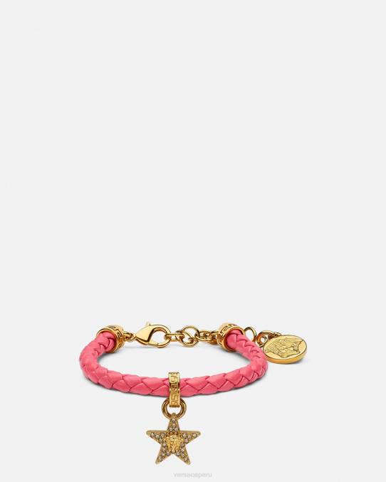 Versace accesorios mujer pulsera de cuero galaxia 6BPV842 rosa