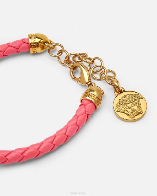Versace accesorios mujer pulsera de cuero galaxia 6BPV842 rosa
