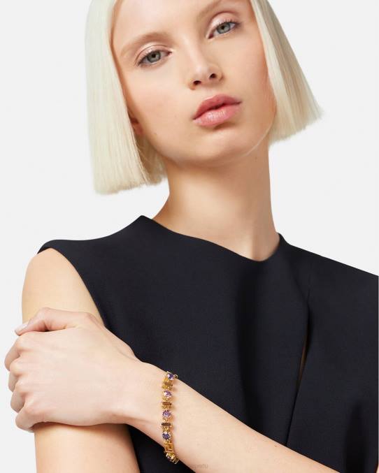 Versace accesorios mujer pulsera de greca de cristal 6BPV839 un color