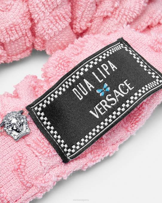 Versace accesorios mujer coletero de toalla por toda la prenda 6BPV866 rosa